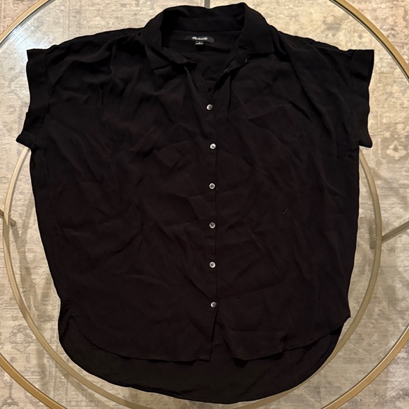Madewell Central Drapey Shirt in Black - Picture 4 of 5